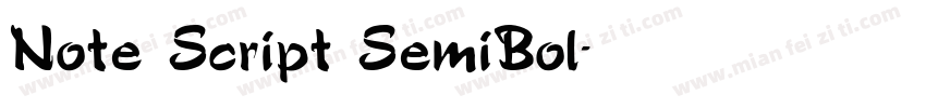 Note Script SemiBol字体转换